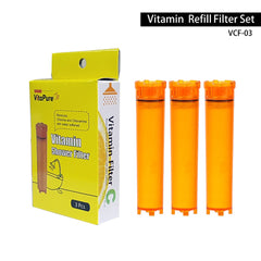 VCF-03 SONAKI VitaPure Vitamin C Shower Filter- (3 Cartridges/Pack) Mini Refill Filter Pack