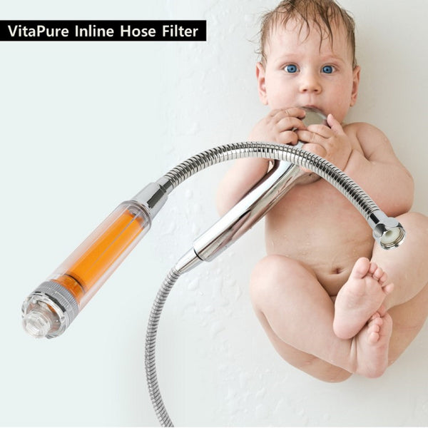 VitaPure SUF-50V Ultra Compact  Vitamin C Inline Filter - use your own showerhead and remove Chlorine & Chloramines