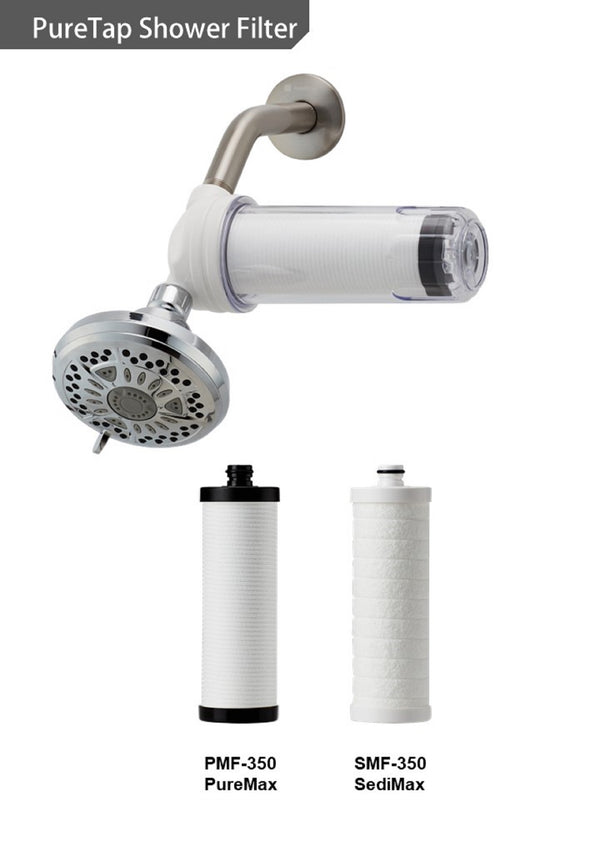VitaPure SUF-350P Inline Shower Filter, Removing Chlorine & Chloramine, Rust & Impurities, Heavy Metals & Contaminants form Tap Water