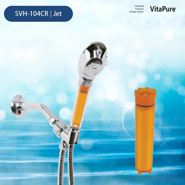 SVH-104-VitaPure STREAM VITAMIN C FILTER HANDHELD SHOWER - Removes Up To 99.9% Of Chlorine & Chloramines - Low Flow High Pressure