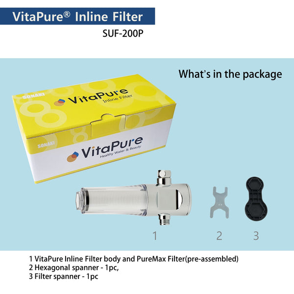 PCF-02X a.k.a PMF-02X Refill Filter for VitaPure Inline Shower Filter SUF-200P a.k.a. PMF-200 & Vita-200P