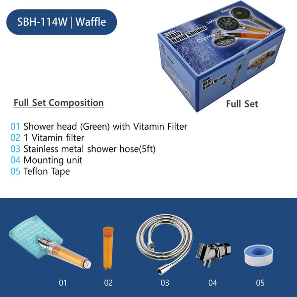 SVH-114W/Waffle SONAKI VitaPure Vitamin Shower Set