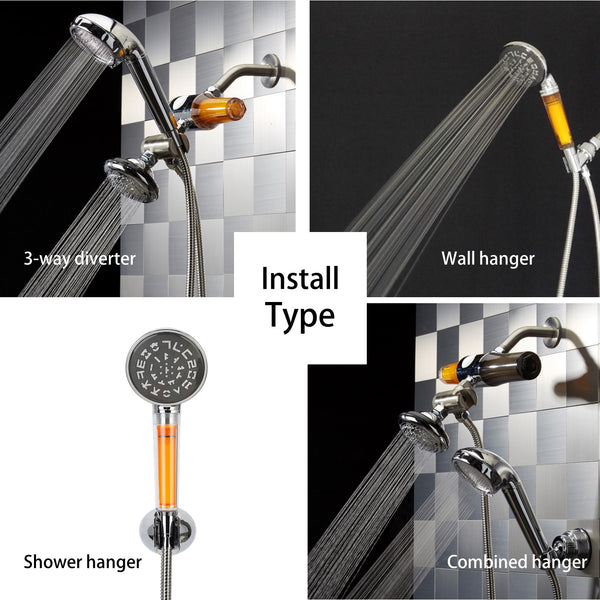 SVH-123CR Vitamin C Shower with Great pressured water spray like rain storm! Chrome Stream shower